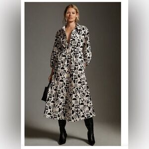 The Bettina Tiered Shirt Dress by Maeve- small